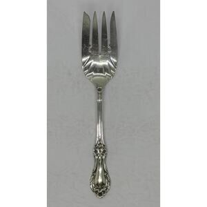 International Silver Wild Rose Sterling Silver Cold Meat Fork Vintage